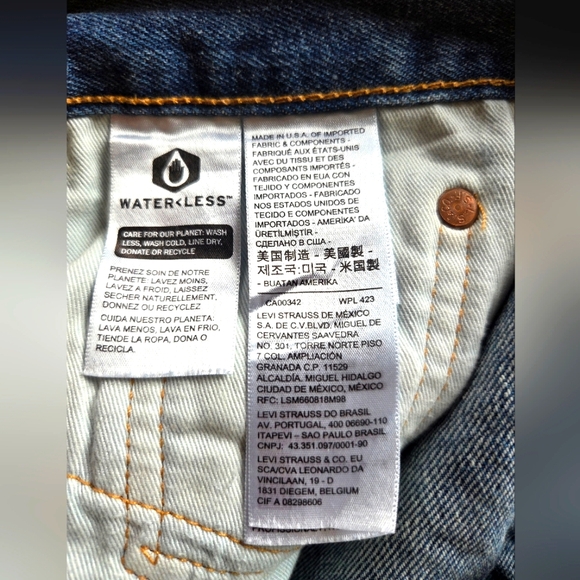 Rare, Levi's 505 Made in USA Jeans with Tokyo Flagship Embroidery, 30" x 32" - Picture 11 of 13